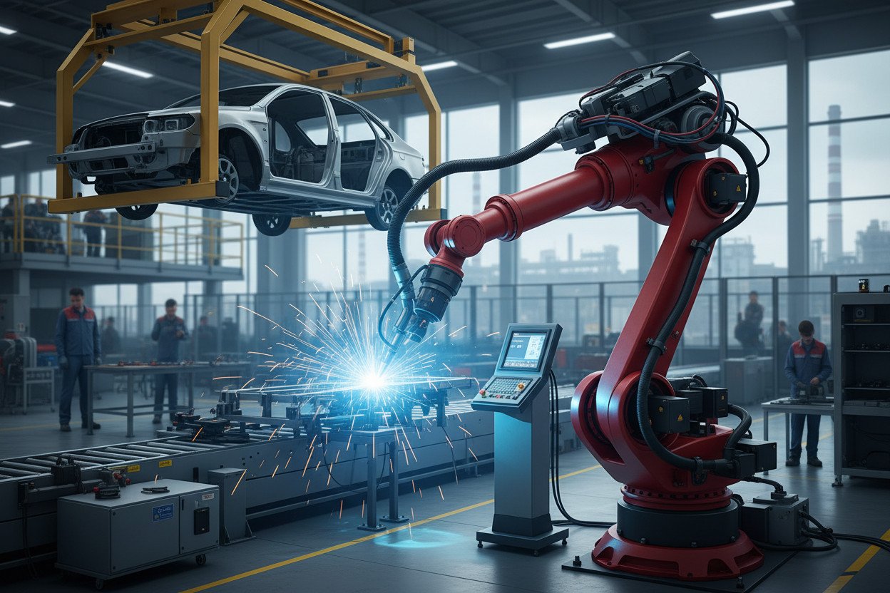 Jak działa robot spawalniczy i jakie procesy obsługuje