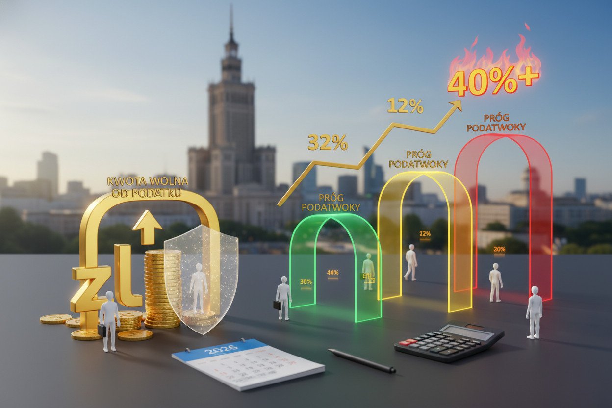 Kwota wolna od podatku i progi podatkowe w 2026 roku