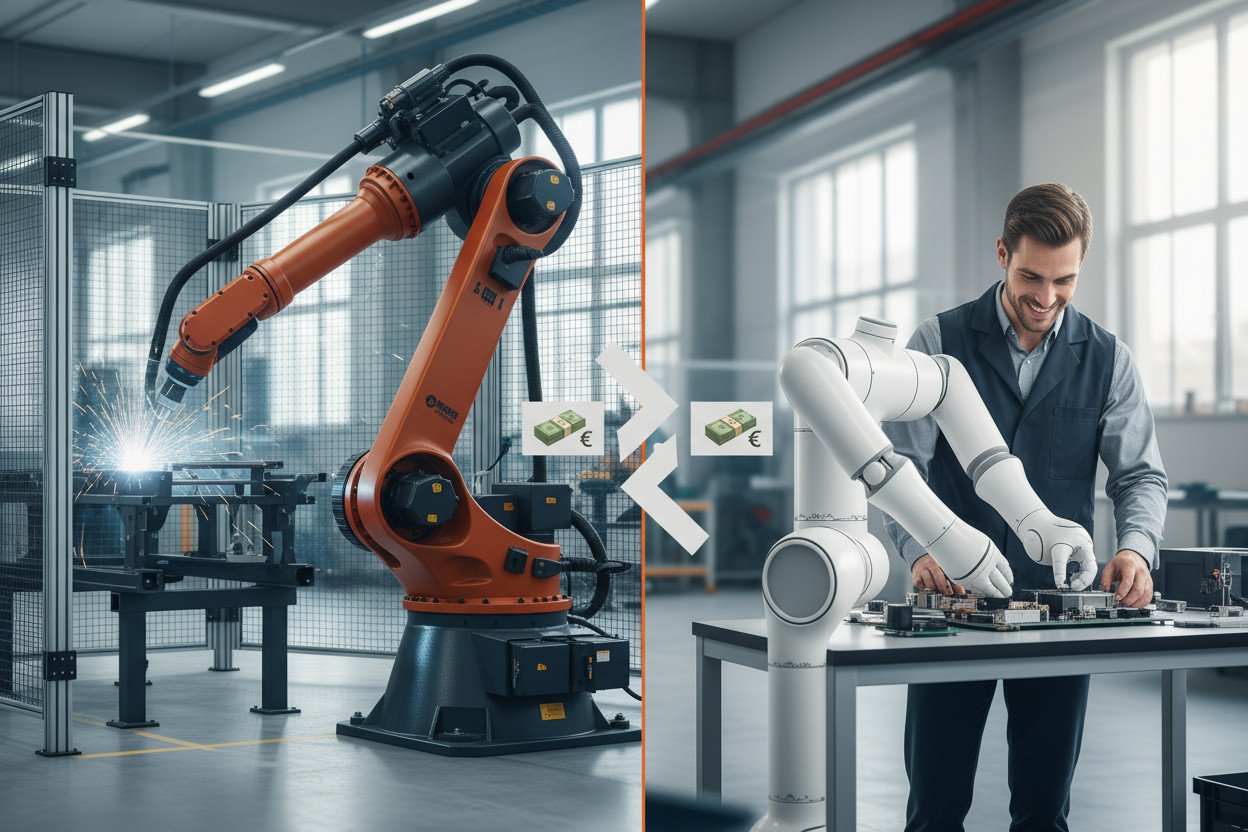 Roboty przemysłowe i coboty — co wybrać przy ograniczonym budżecie